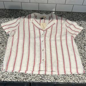 Universal Thread Striped Button Up Top NWT Size XS